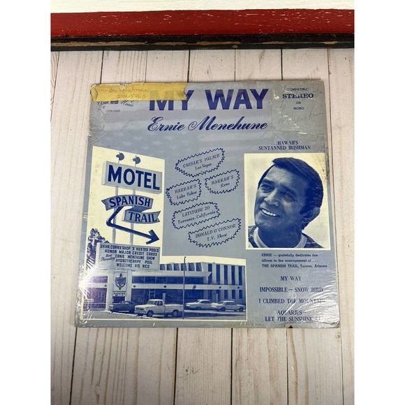 Vintage SEALED & AUTOGRAPHED Ernie Menehune LP My Way TUCSON Old Spanish Trail - Picture 1 of 8